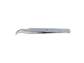 A pair of tweezers are shown on the side.