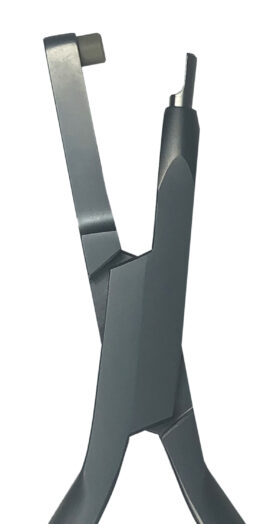 A gray metal object with a long neck.
