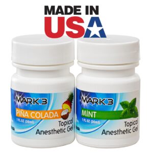 A couple of jars of topical anesthetic gel.